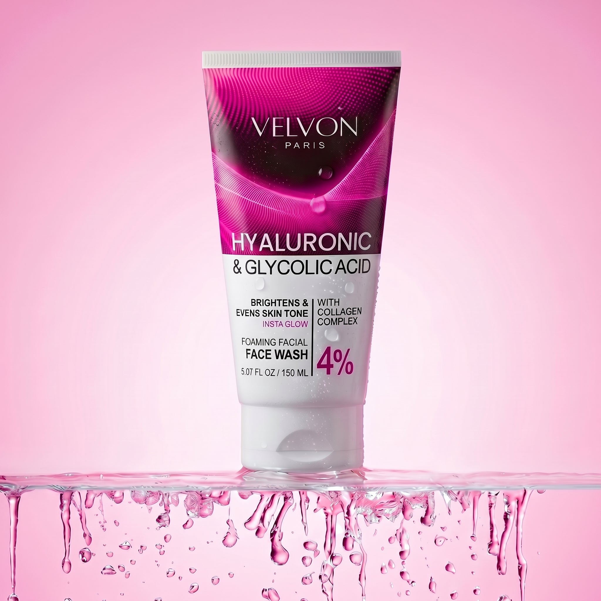 Velvon Paris Hyaluronic & Glycolic Acid face wash